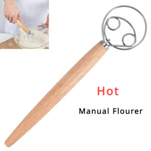 Danish Dough Whisk Wooden Handle (best-seller)